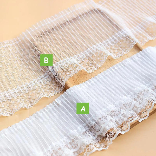 White Ruffle Tutu Trim: 4-Inch Wide, Non-Elastic DIY Sewing & Crafting