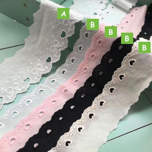 White Cotton Lace Trim: Scalloped Edge Sewing & Crafting, 2 inches wide priced by the yard