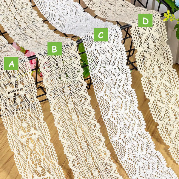 Cotton Venice Lace Trim: Elegant Scalloped Edge, Sewing & Crafting, 2 inches wide priced by the yard