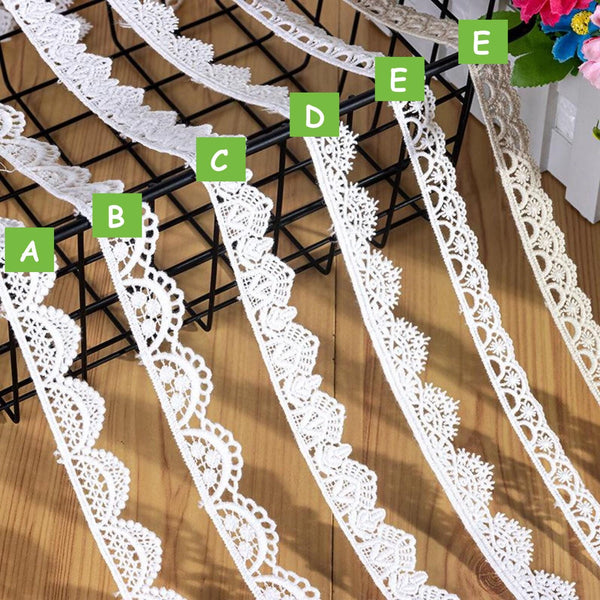 Cotton Venice Lace Trim Scalloped Victorian Guipure Lace Trim 3/4 inches wide