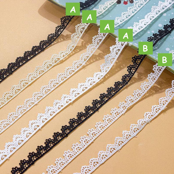 Venice Lace Trim: White Scalloped Guipure - Sewing & Crafting, 1/2 inches wide