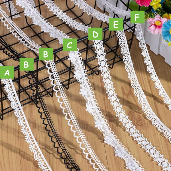 White Scalloped Venice Lace Trim: Victorian Guipure, Sewing & Crafting, 1/2 inches wide priced by the yard